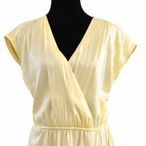 INC Yellow Wrap Peplum Blouse – Size Large – New Without Tags